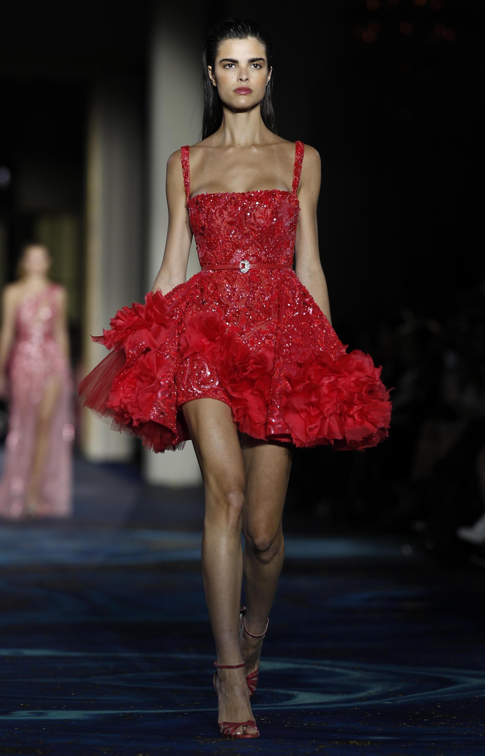 Abito rosso corto Zuhair Murad Couture