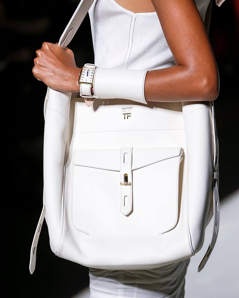 Borsa a spalla Tom Ford bianca
