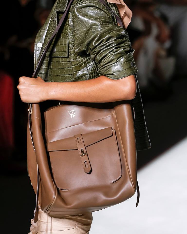 Borsa a spalla marrone Tom Ford