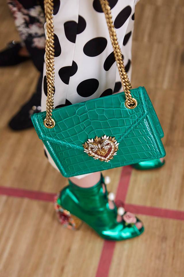 Borsa a tracolla verde smeraldo Dolce & Gabbana