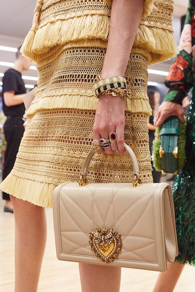 Borsa da sera Dolce & Gabbana panna