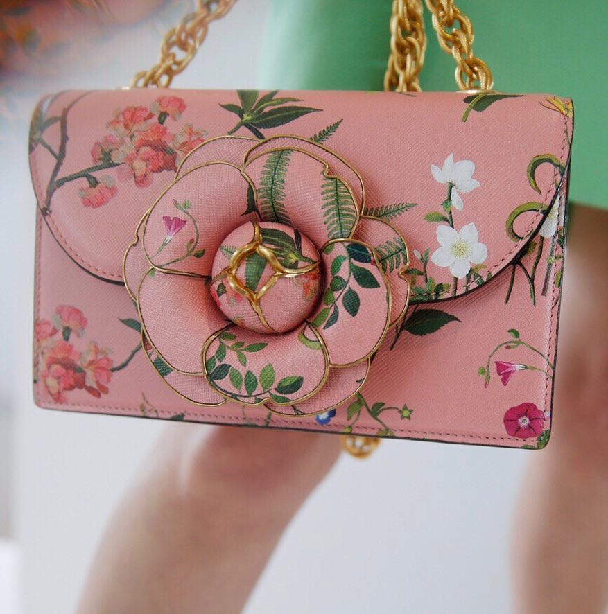 Borsa da sera a fiori Oscar De La Renta