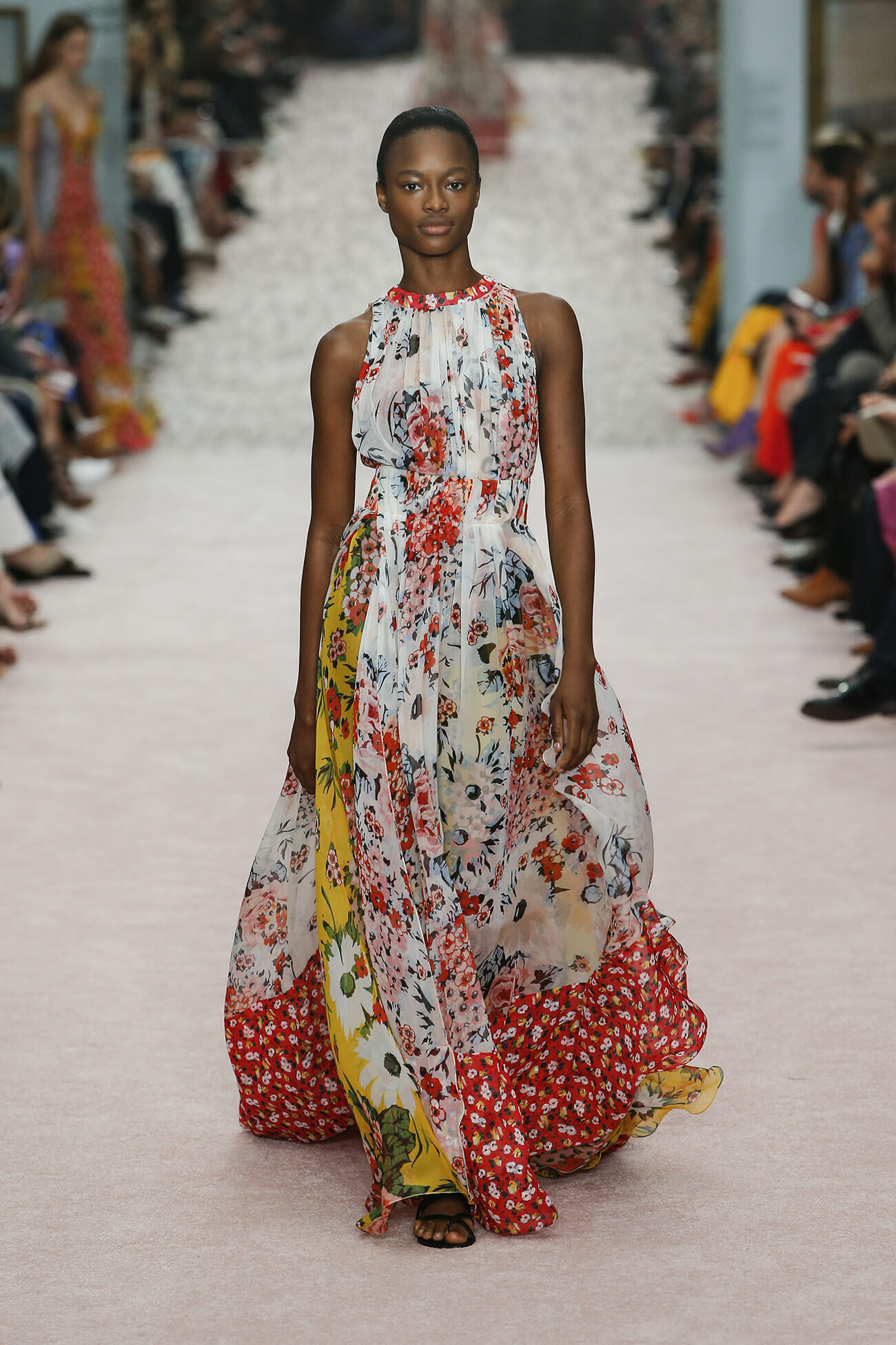 Vestito lungo a fiori Carolina Herrera