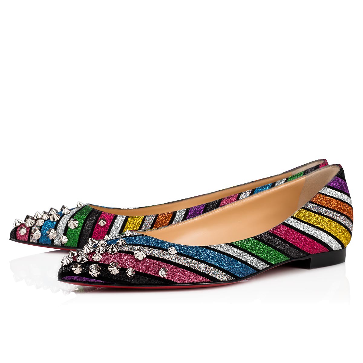 Ballerine multicolor con borchie Christian Louboutin a 625 euro