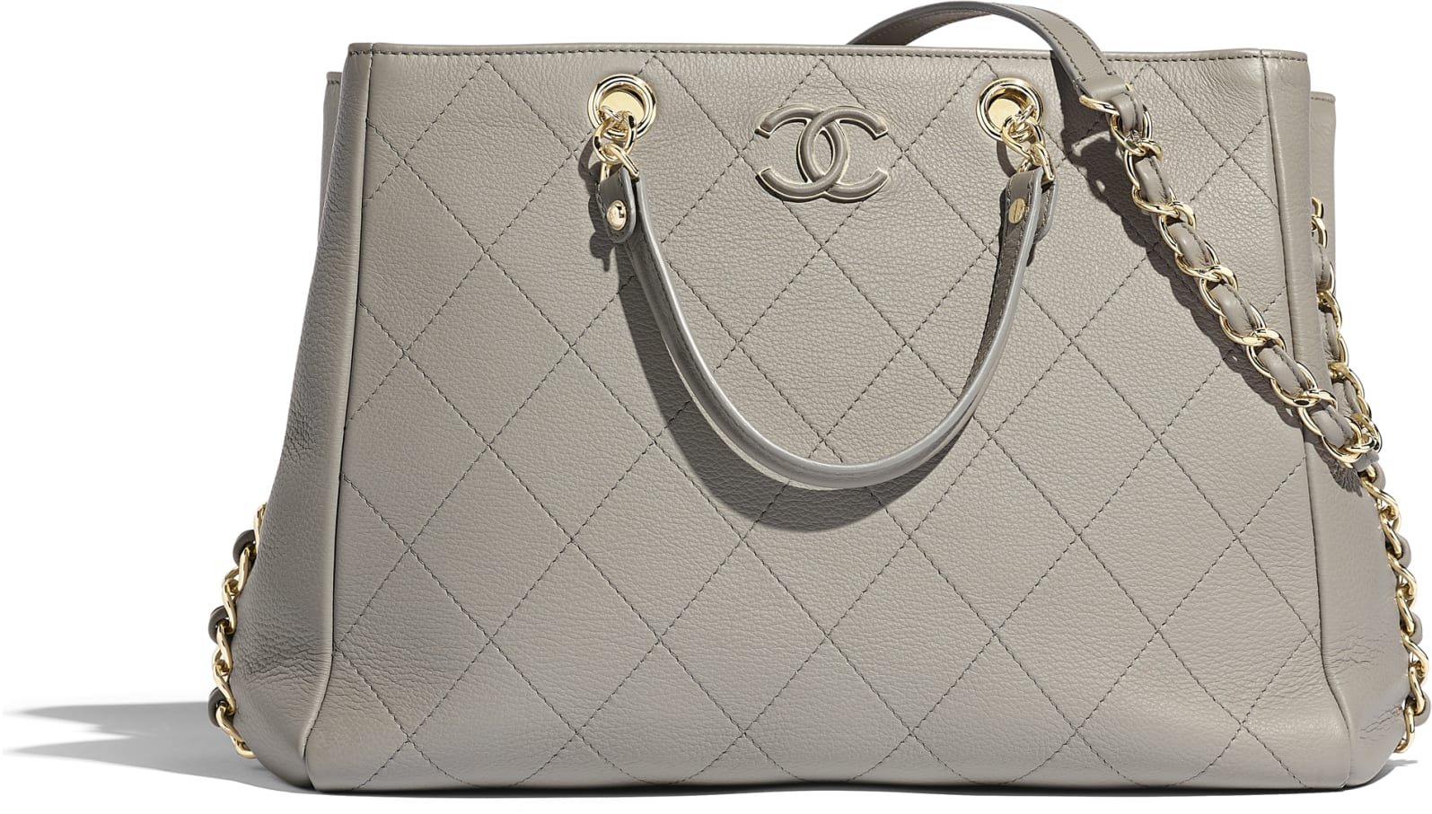 Borsa a spalla grande Chanel in pelle di toro