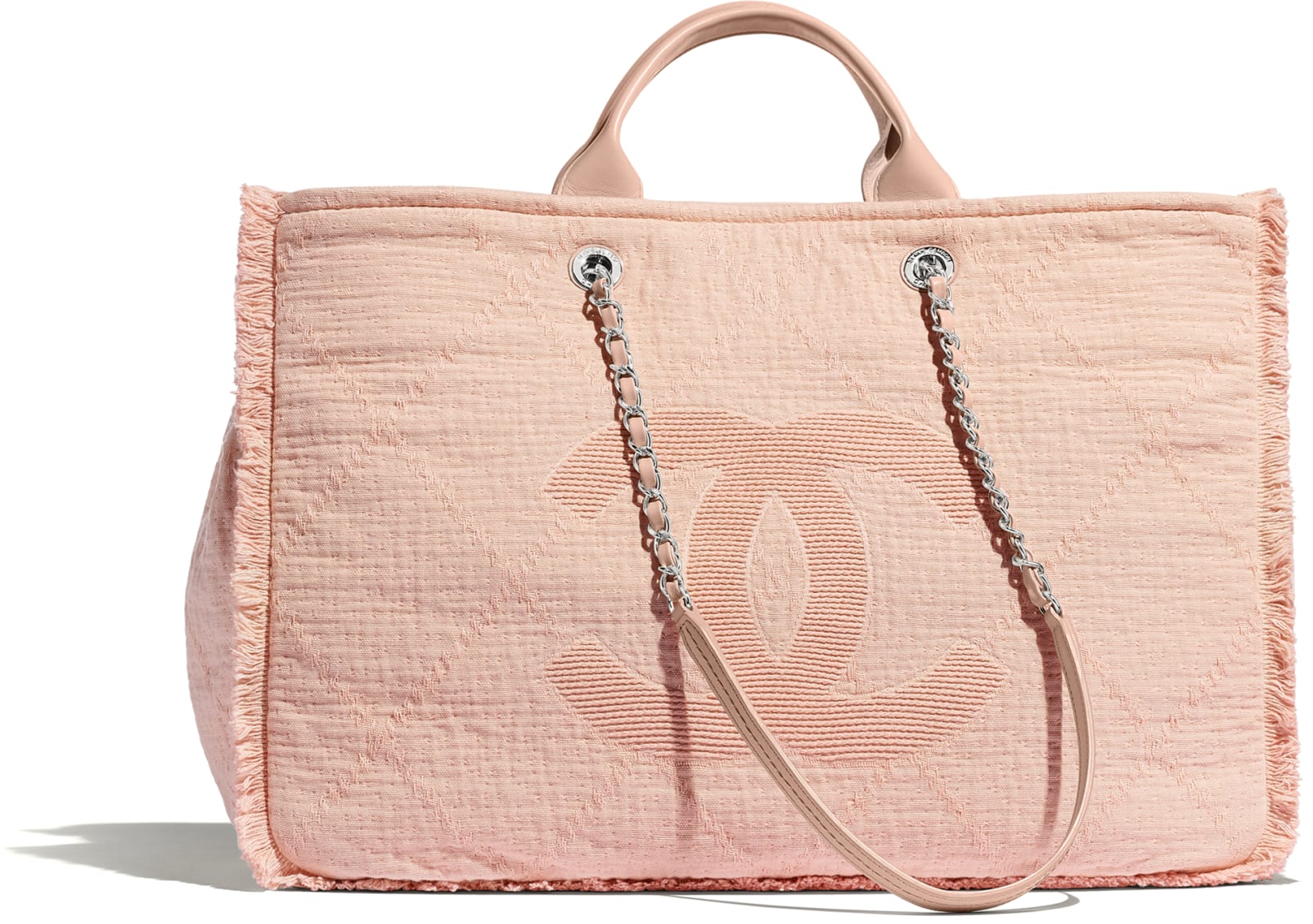 Borsa a spalla rosa in fibre miste Chanel a 2800 euro