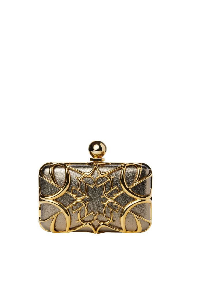 Borsa elegante da sera oro e argento Elie Saab