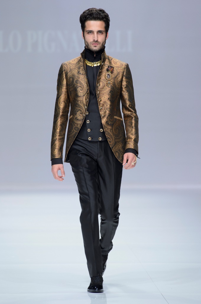 Abito con giacca color bronzo Carlo Pignatelli