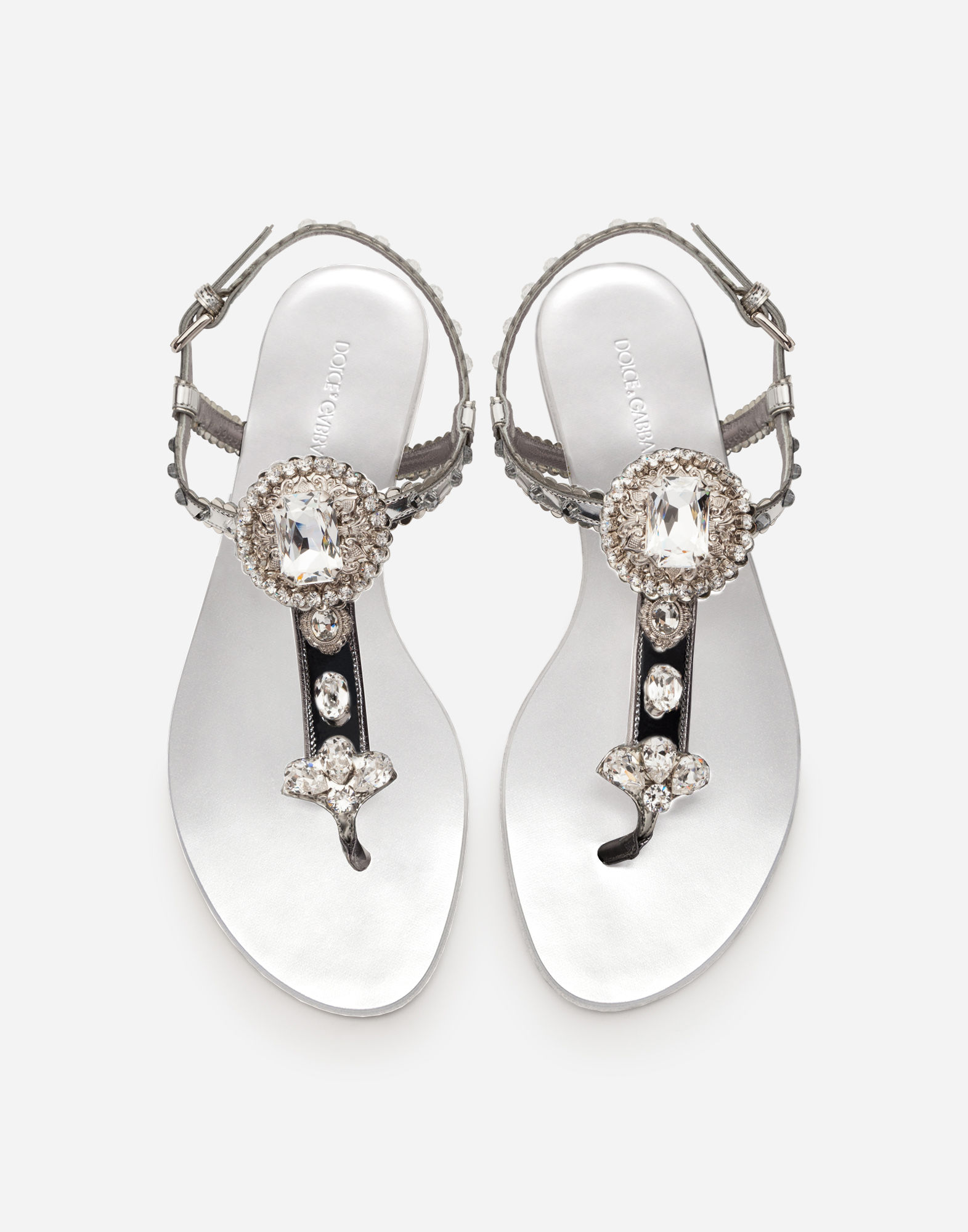 Infradito gioiello argento Dolce & Gabbana