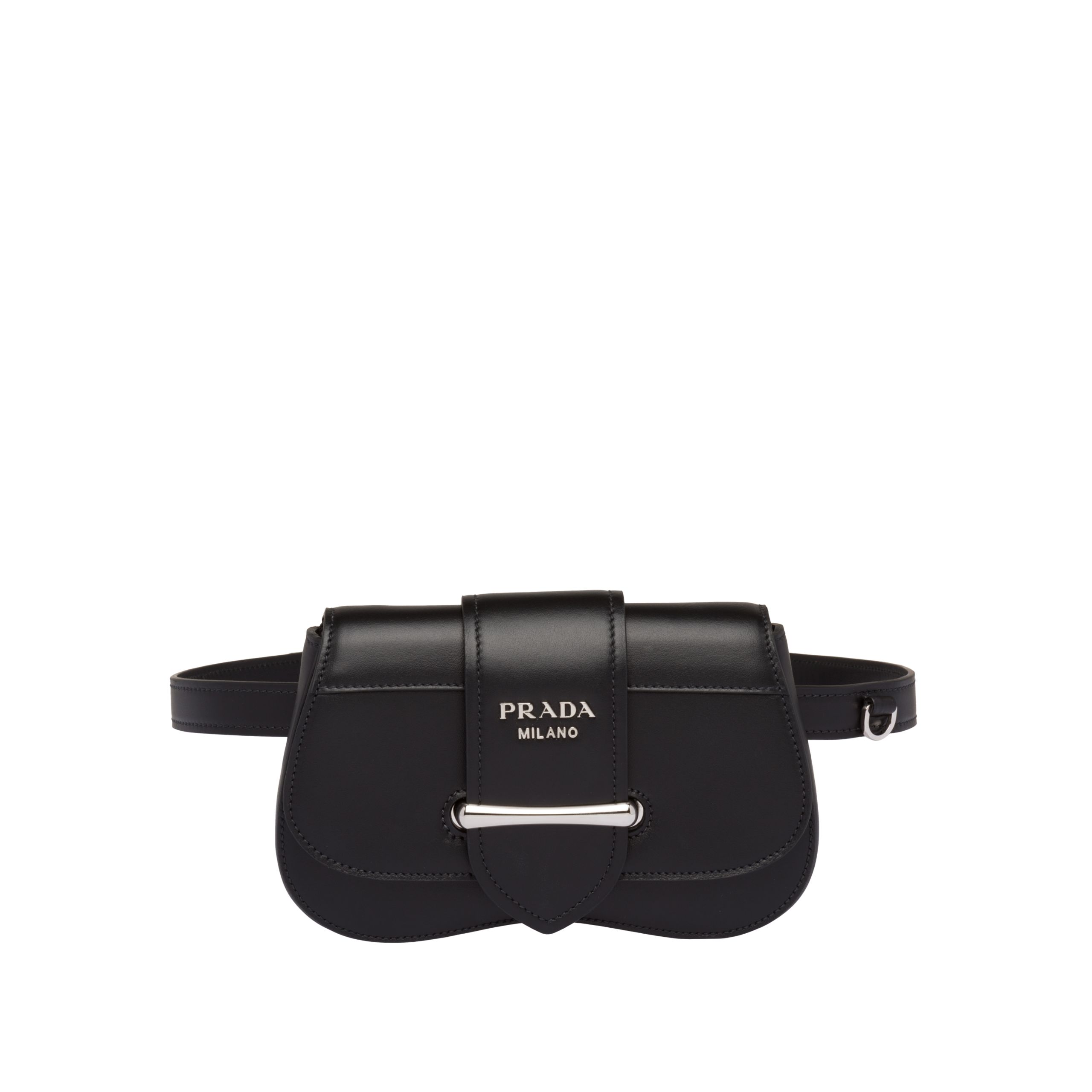 Marsupio in pelle nera Prada a 1400 euro