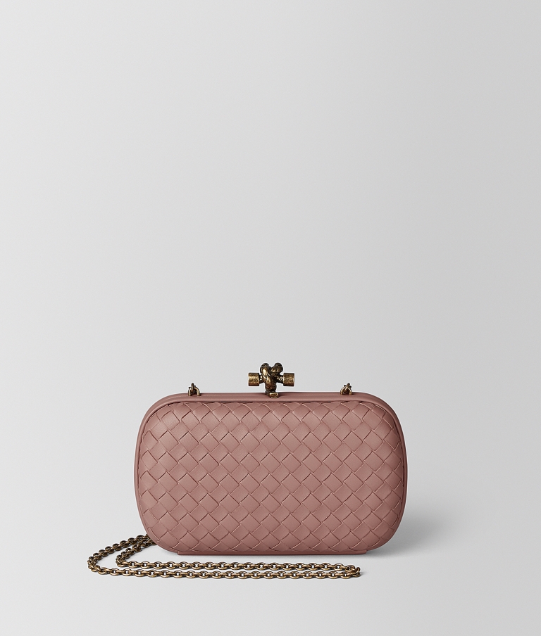 Pochette da cerimonia rosa antico Bottega Veneta