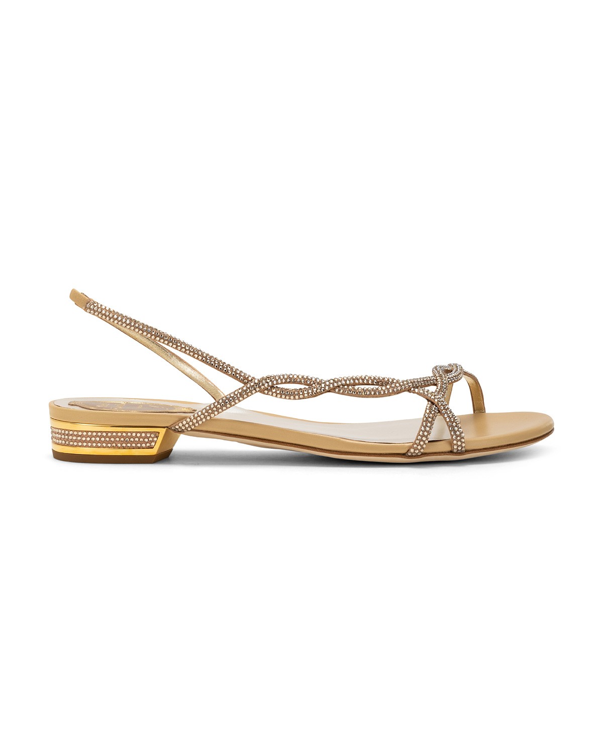 Sandali gioiello bassi oro a 1015 euro