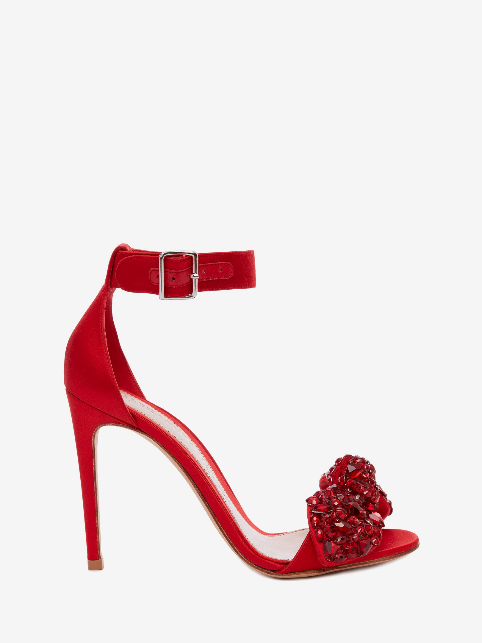 Sandali gioiello rossi Alexander McQueen