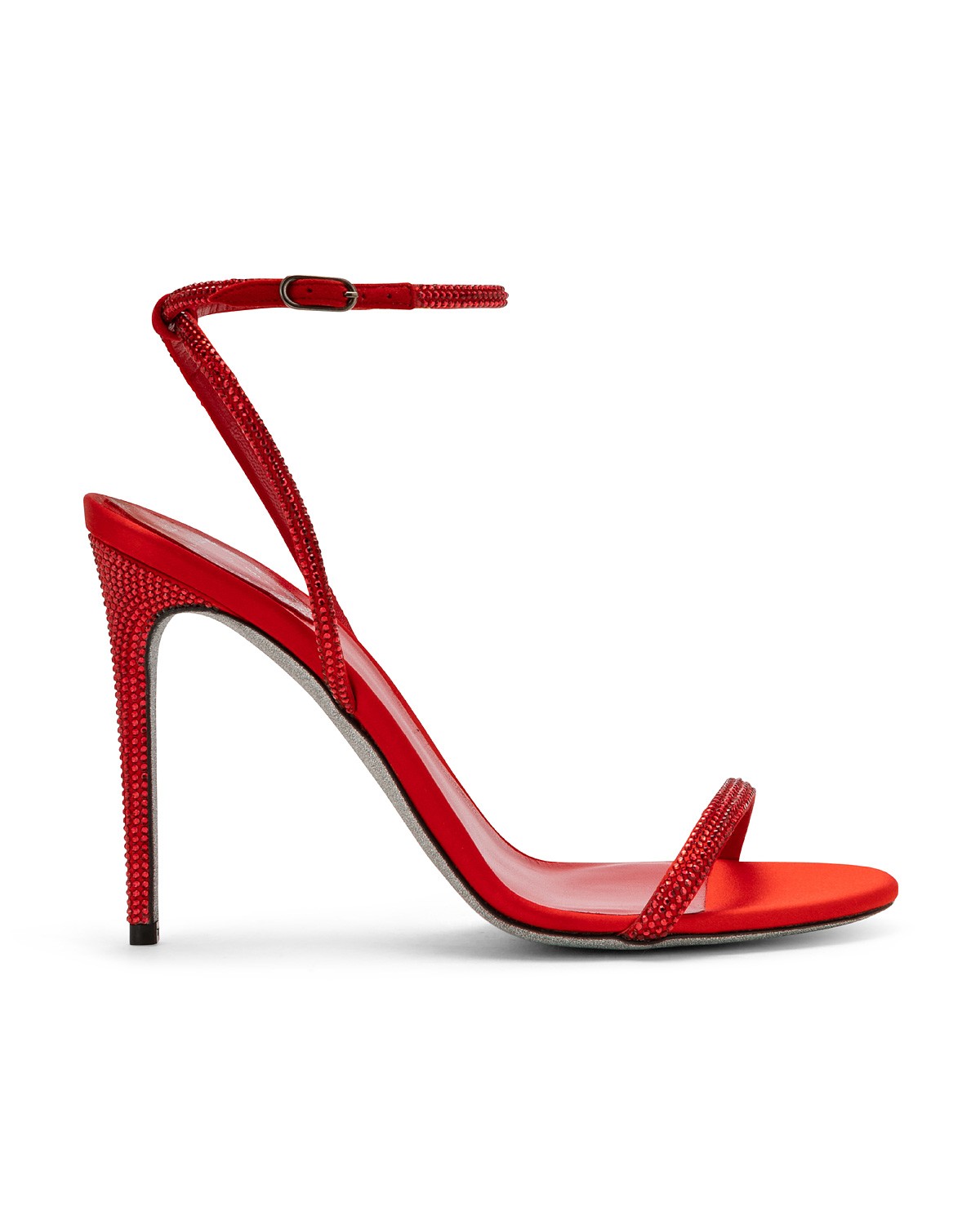 Sandali gioiello rossi Renè Caovilla con tacco a 890 euro