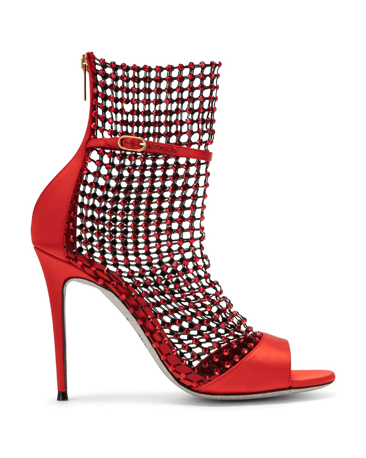 Sandali in raso con strass Renè Caovilla a 1215 euro