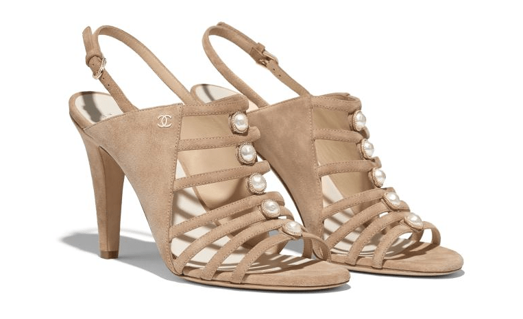 Scarpe alte con perle Chanel