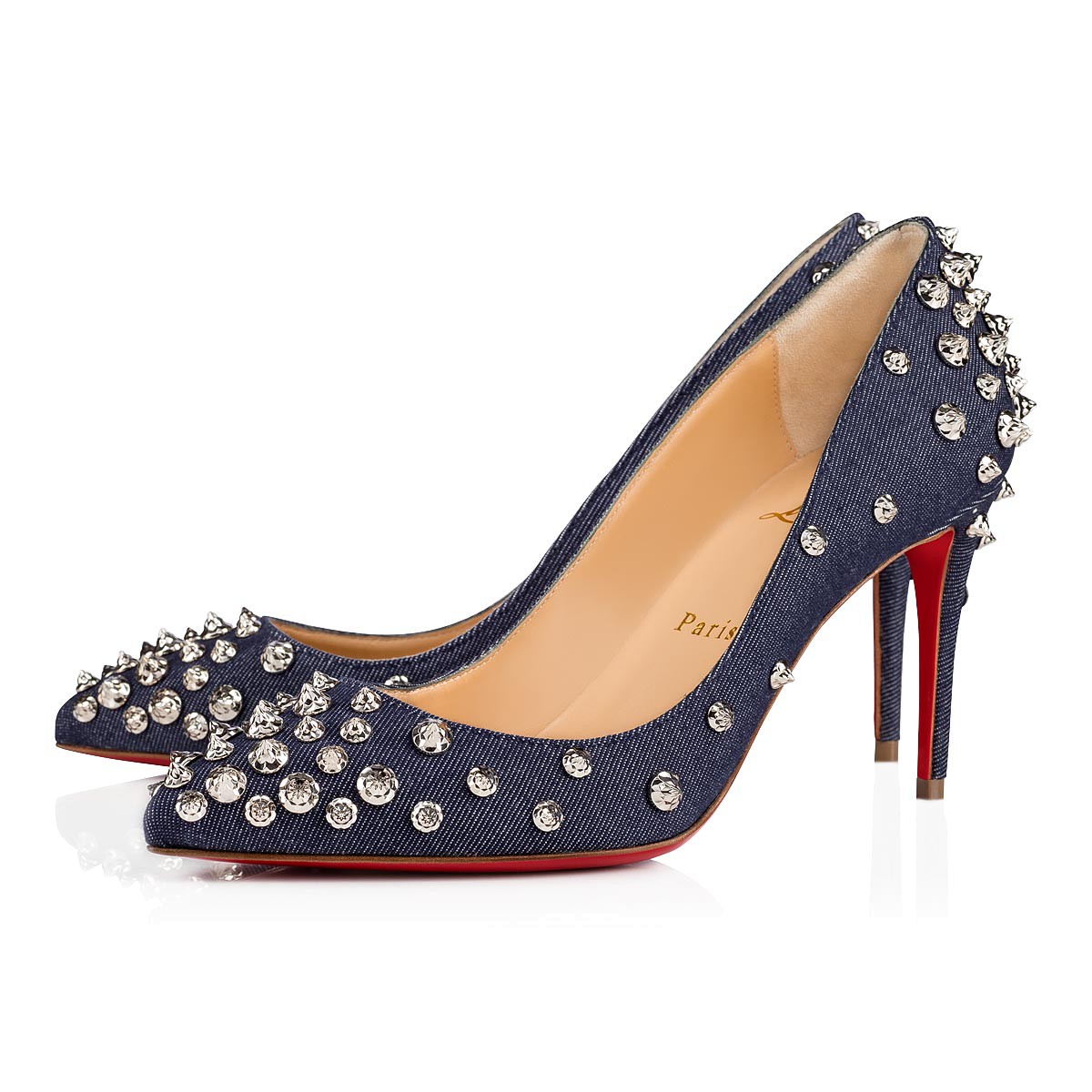 Scarpe in denim con borchie a 895 euro