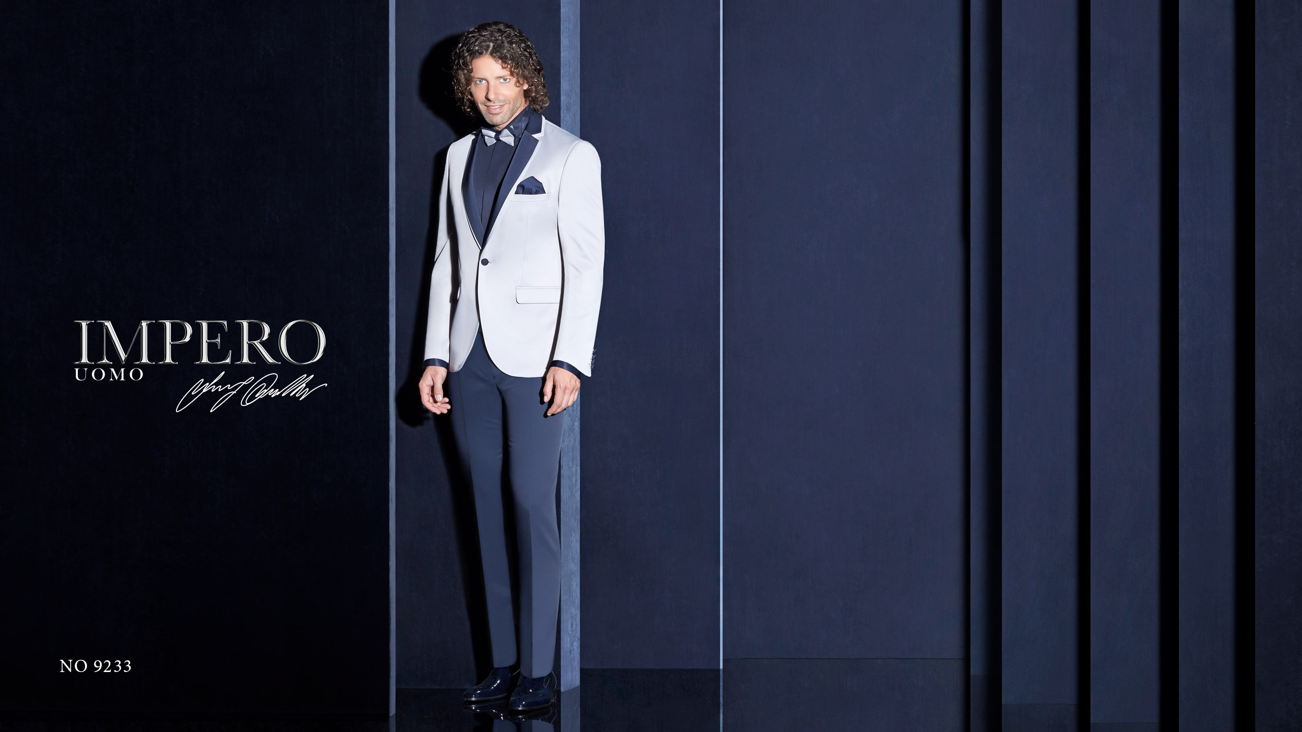 Smoking con giacca bianca Impero Couture