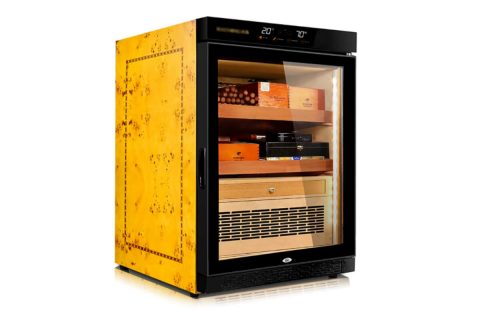 humidor nero e giallo