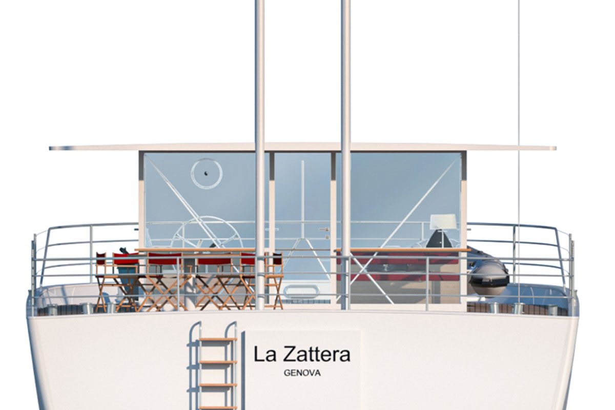 Galleria foto 'Zattera 24m: dal genio di Renzo Piano e Olav Selvaag lo yacht ecologico a energia solare' - foto 1