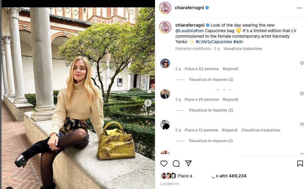 Galleria foto 'Chiara Ferragni sfoggia la borsa da 8mila euro (FOTO)' - foto 2