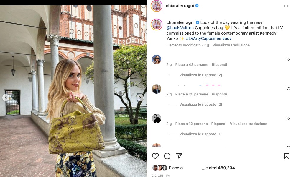 Galleria foto 'Chiara Ferragni sfoggia la borsa da 8mila euro (FOTO)' - foto 1
