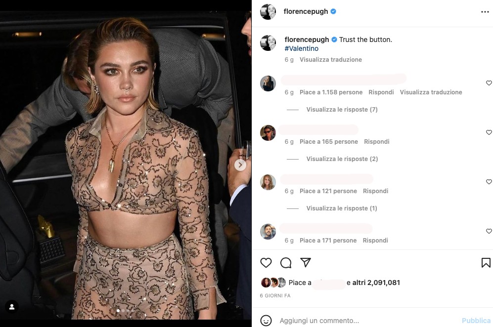 Galleria foto 'Florence Pugh, l’attrice del momento veste Maison Valentino' - foto 2