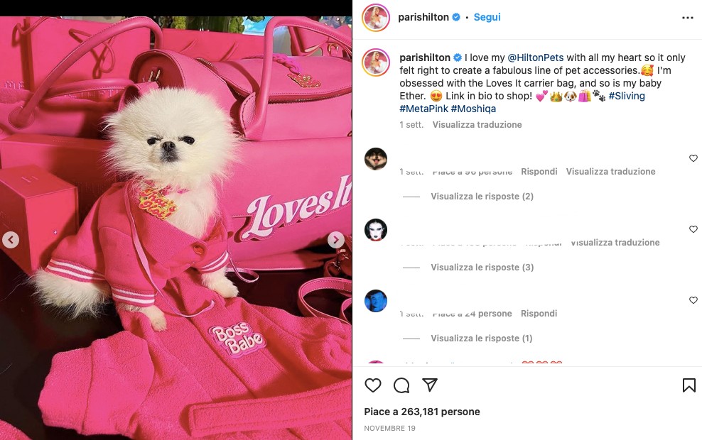Galleria foto 'Paris Hilton lancia la linea luxury per gli animali domestici: prezzi stellari' - foto 2