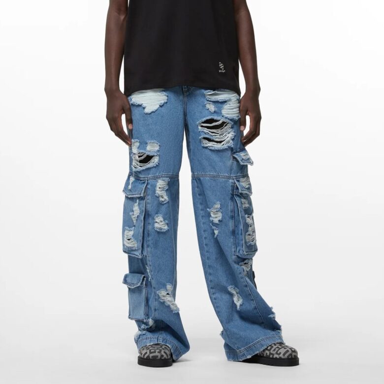 jeans-strappati