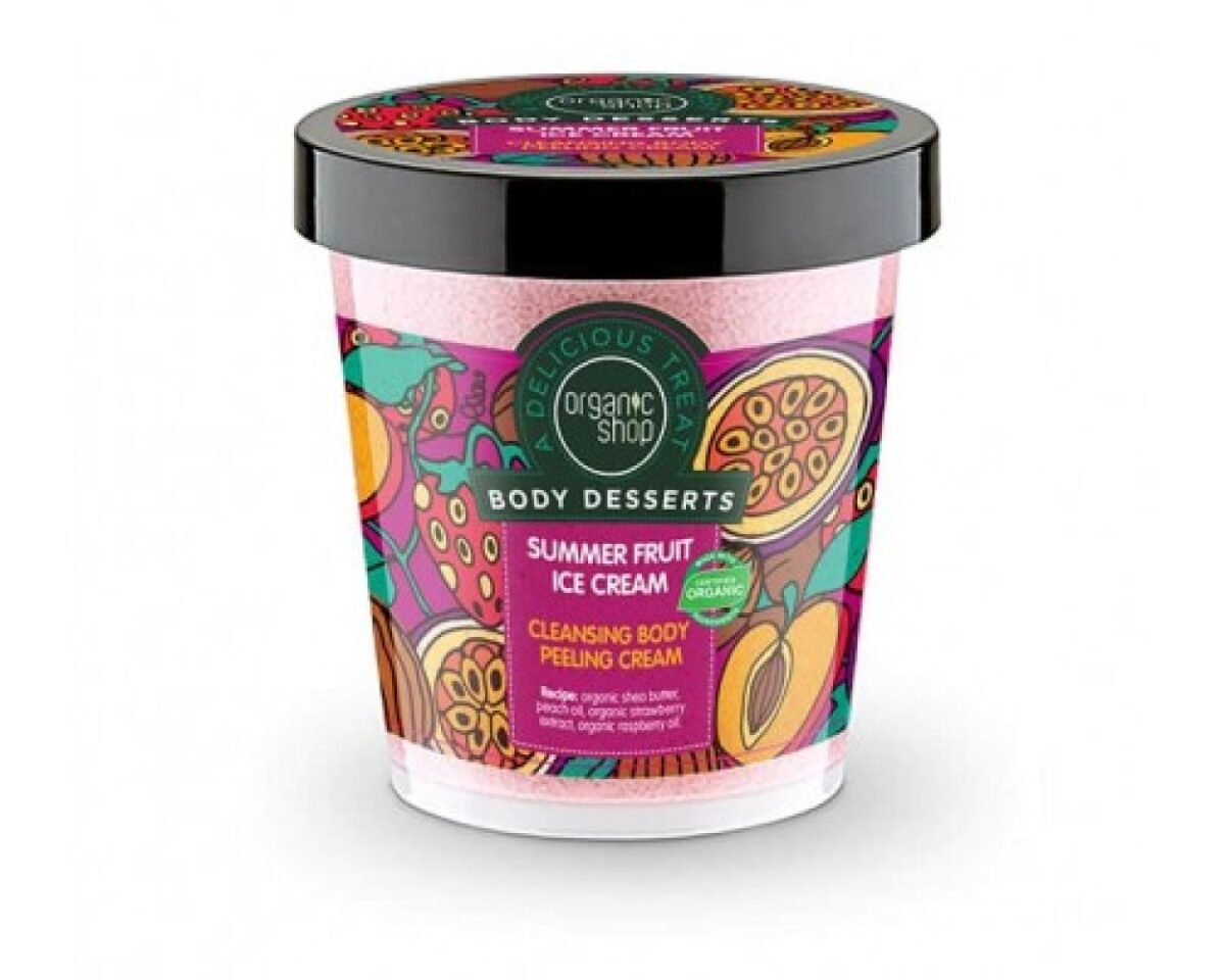 Crema-peeling corpo Gelato di frutta estiva, Organic Shop