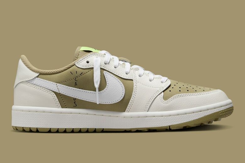 Travis Scott x Air Jordan 1 Low OG Golf Neutral Olive