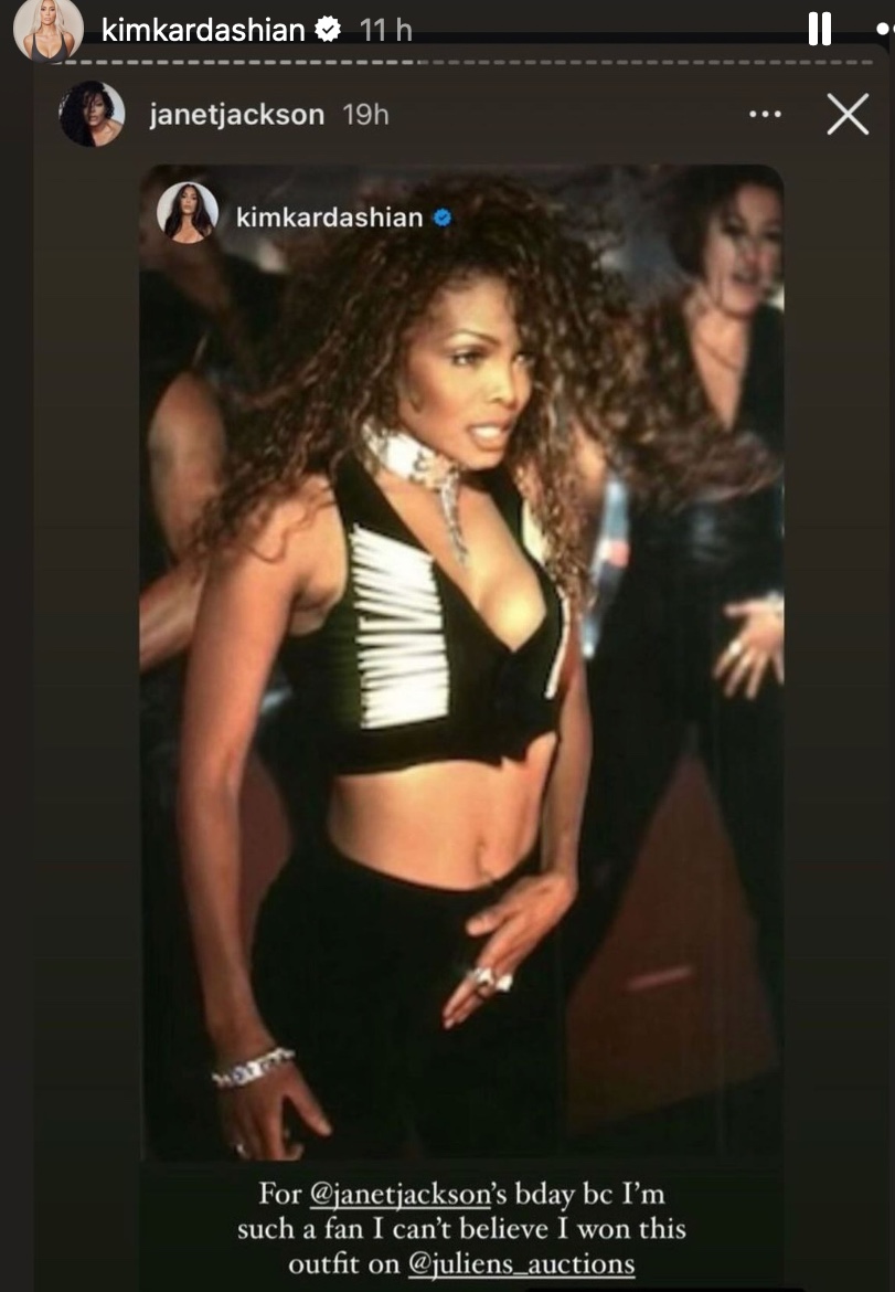 Galleria foto 'Kim Kardashian spende 25mila dollari per l’abito di Janet Jackson nel video “If”' - foto 1