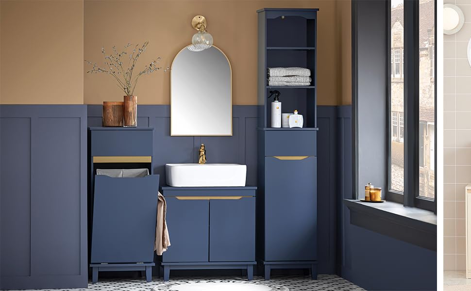 Mobili da bagno colorati, i sottolavabo che fanno tendenza