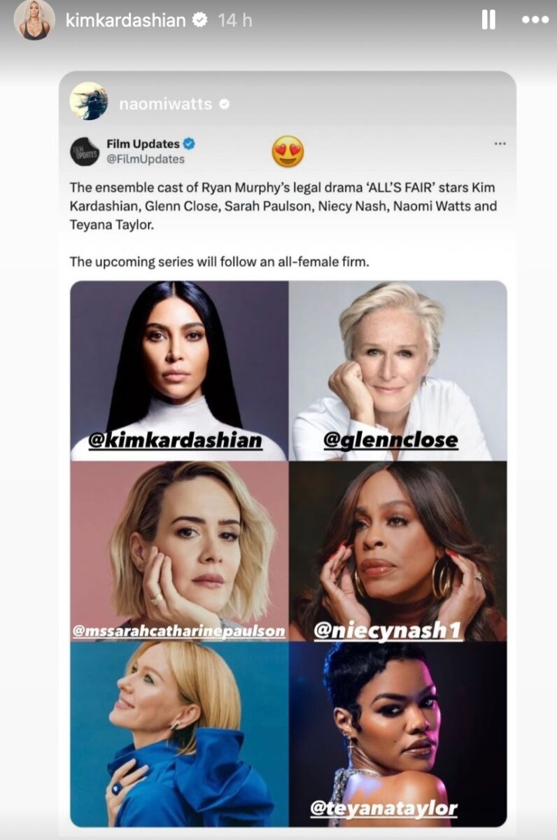 Galleria foto 'Kim Kardashian nella nuova serie tv di Ryan Murphy con Glenn Close e Sarah Paulson' - foto 1