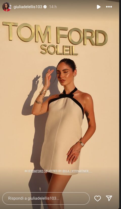 Giulia De Lellis sfoggia l’abito da cocktail da avere subito nell’armadio: ma quanto costa il suo griffato?