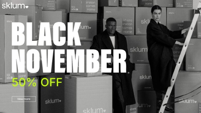 Sklum celebra il Black November con sconti da record e pezzi di design da non lasciarsi sfuggire