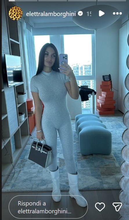 Elettra Lamborghini, primo Look del 2026 con la borsa Hermès che vale una fortuna: ecco quanto costa!