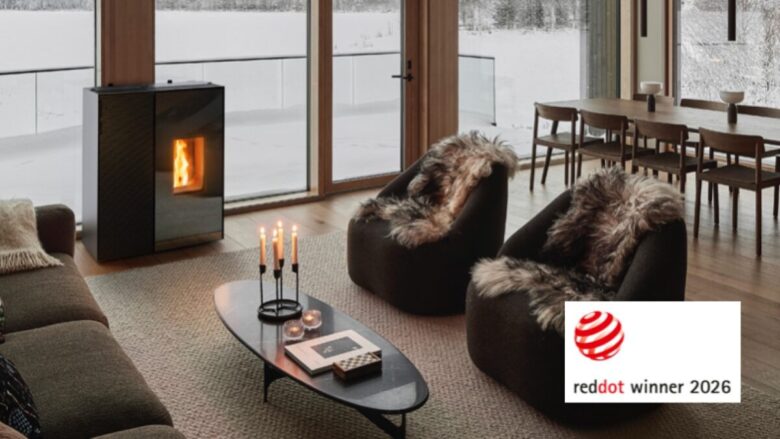Eiko 365 di MCZ, la stufa a pellet capace di riscaldare e raffrescare, conquista il Red Dot Award: Product Design 2026