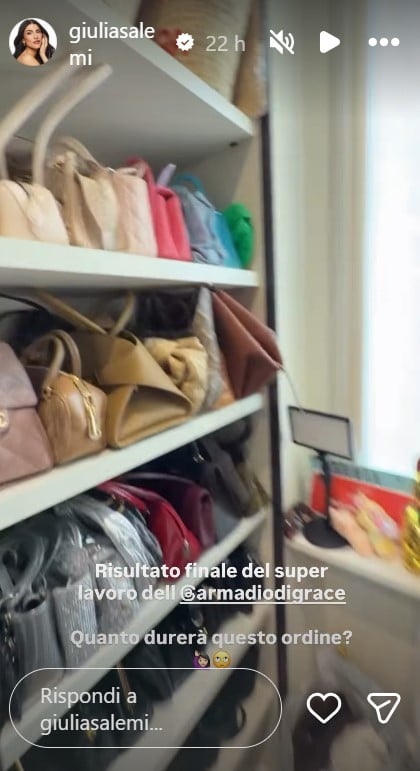 Giulia Salemi mostra sui social la sua collezione di borse luxury: ecco quali ci sono e quanto costano!