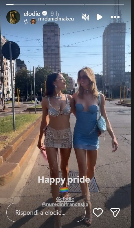 Elodie e Franceska Nuredini, Look super cool e trendy per il Milano Pride 2026 FOTO