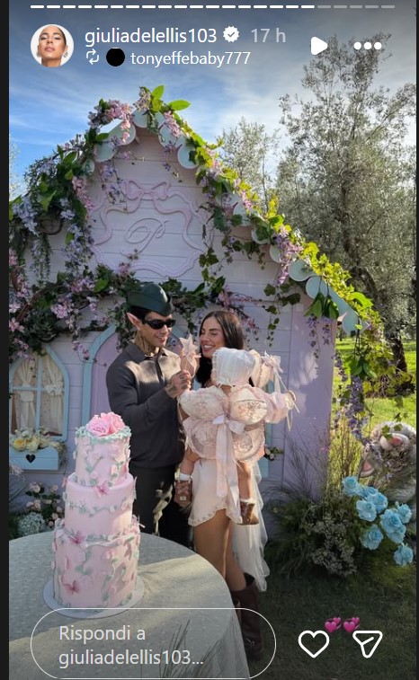 Giulia De Lellis, cosa ha indossato per la festa di compleanno della figlia Priscilla: il Look da fatina FOTO